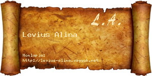 Levius Alina névjegykártya